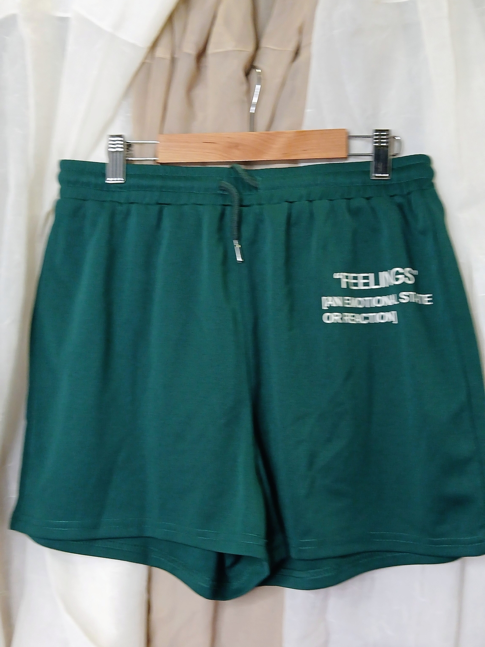 SHEIN Dark Green Athletic Drawstring Shorts